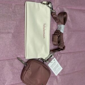 lululemon Dual Pouch Sling Cream and Spiced Chai Women's Bag Set